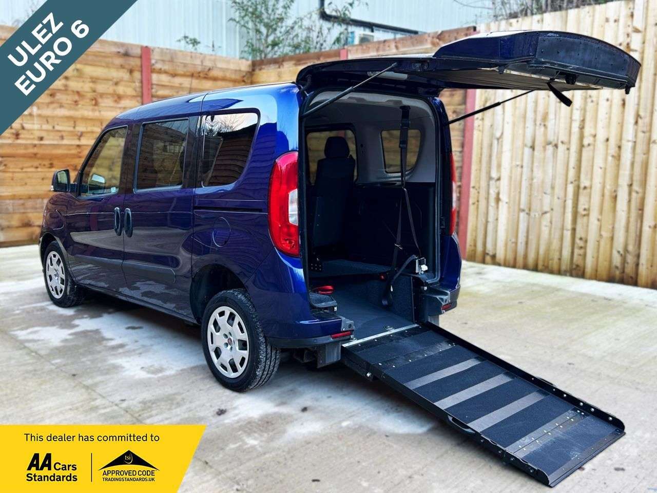 A 2019 FIAT DOBLO 4 Seat Petrol Wheelchair Accessible Disabled Access Vehicle WAV A 2019 FIAT DOBLO 4 Seat Petrol Wheelchair Accessible Disabled Access Vehicle WAV