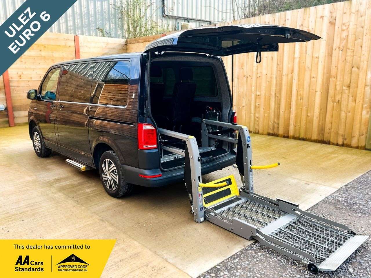 A 2019 VOLKSWAGEN TRANSPORTER 4 Seat Auto Wheelchair Accessible Disabled Access Vehicle WAV A 2019 VOLKSWAGEN TRANSPORTER 4 Seat Auto Wheelchair Accessible Disabled Access Vehicle WAV