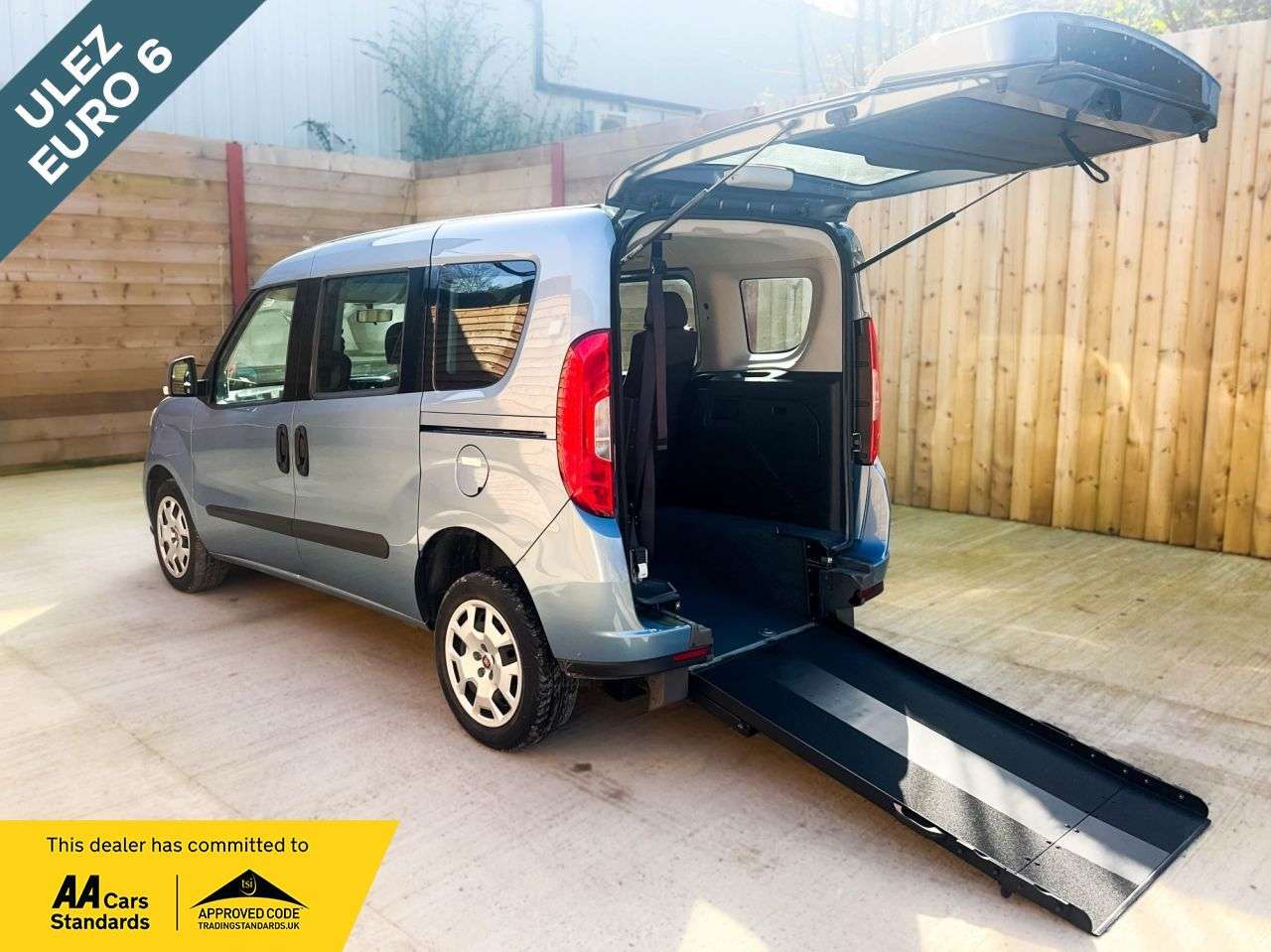 A 2019 FIAT DOBLO 4 Seat Wheelchair Accessible Disabled Access Vehicle WAV A 2019 FIAT DOBLO 4 Seat Wheelchair Accessible Disabled Access Vehicle WAV