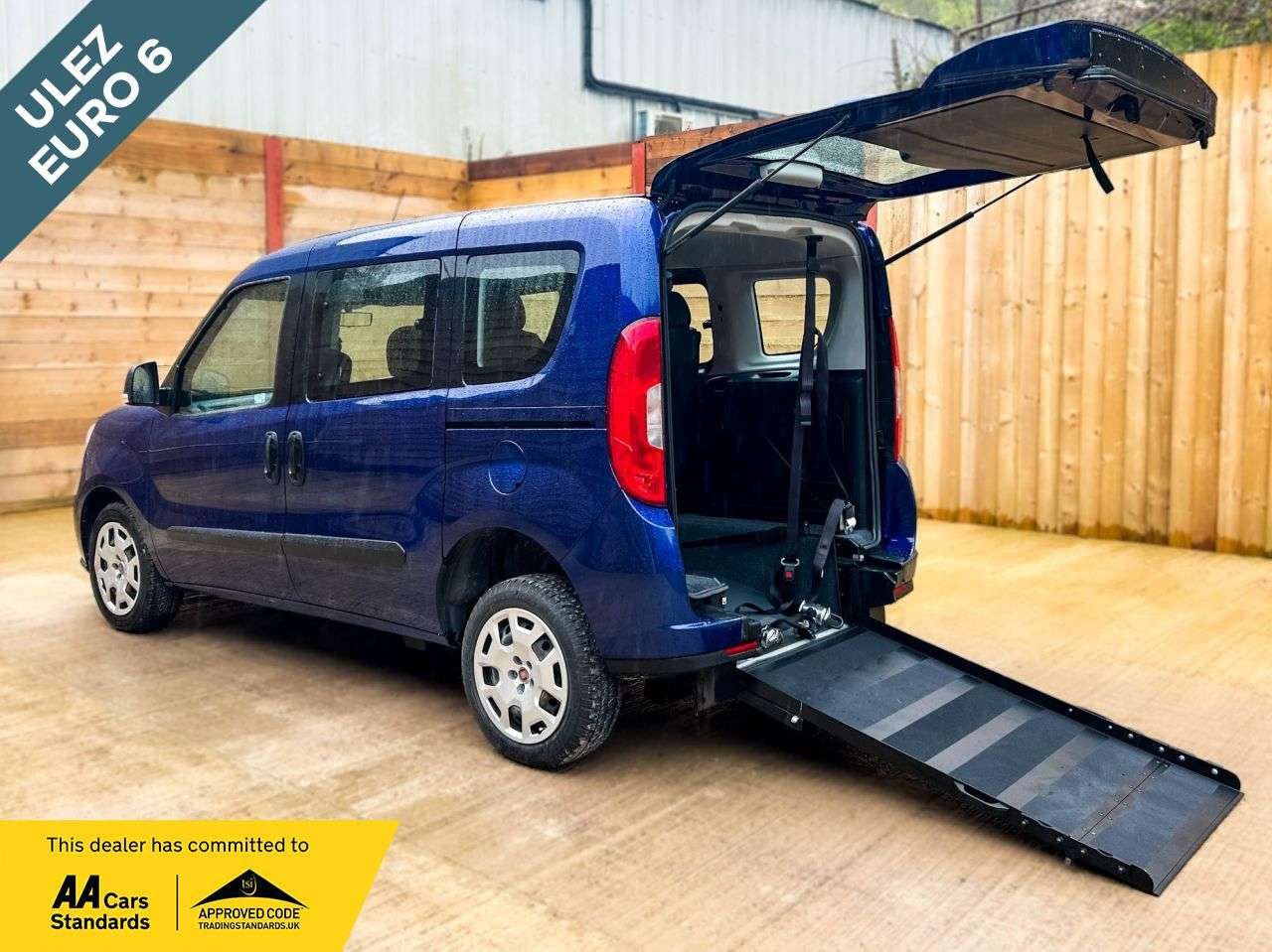 A 2017 FIAT DOBLO 4 Seat Wheelchair Accessible Disabled Access Vehicle WAV A 2017 FIAT DOBLO 4 Seat Wheelchair Accessible Disabled Access Vehicle WAV