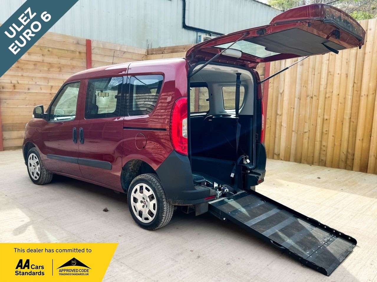 A 2019 FIAT DOBLO 3 Seat Wheelchair Accessible Disabled Access Vehicle WAV A 2019 FIAT DOBLO 3 Seat Wheelchair Accessible Disabled Access Vehicle WAV