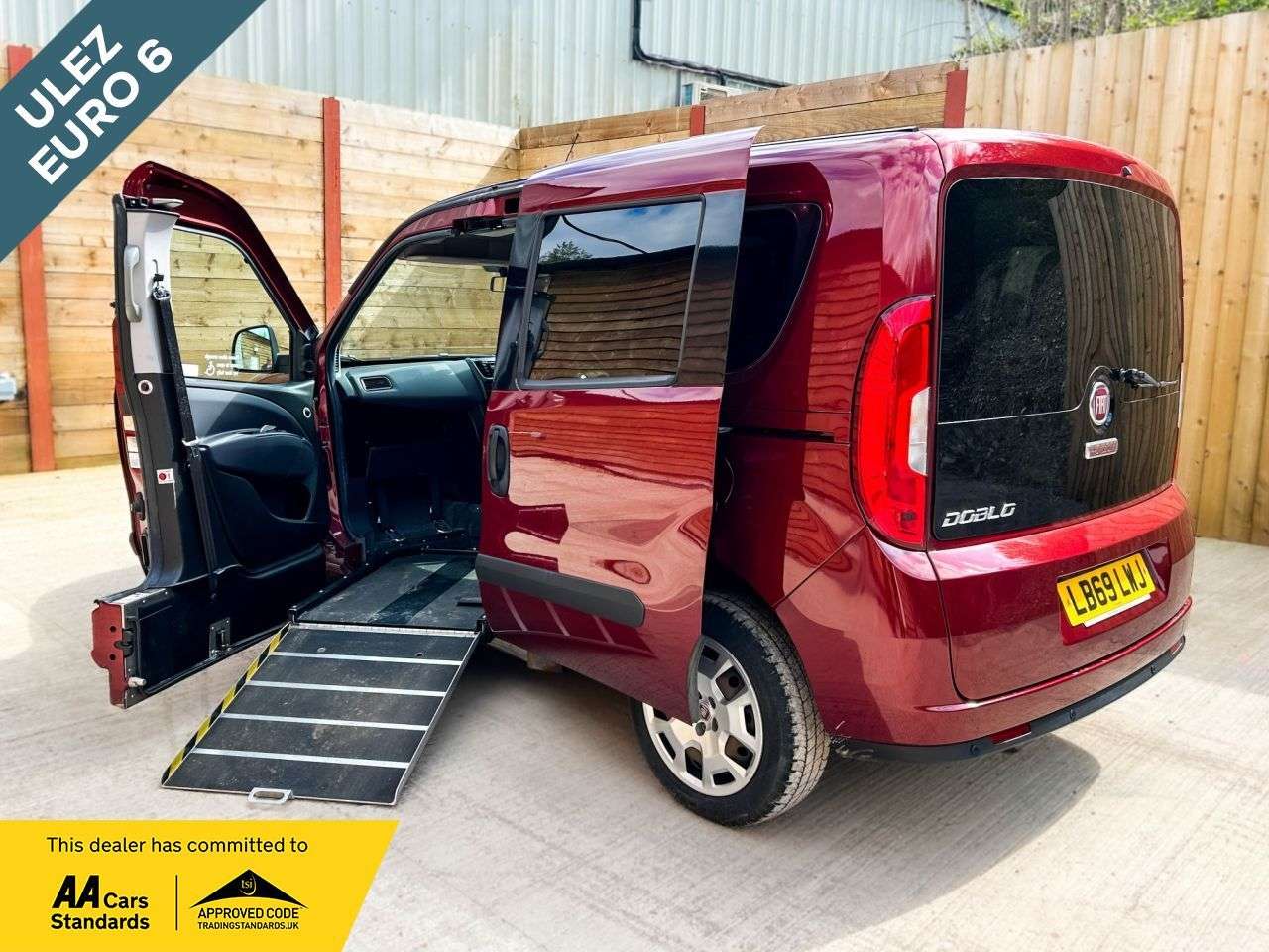 A 2019 FIAT DOBLO 4 Seat Side Entry Wheelchair Accessible Disabled Access Vehicle WAV A 2019 FIAT DOBLO 4 Seat Side Entry Wheelchair Accessible Disabled Access Vehicle WAV