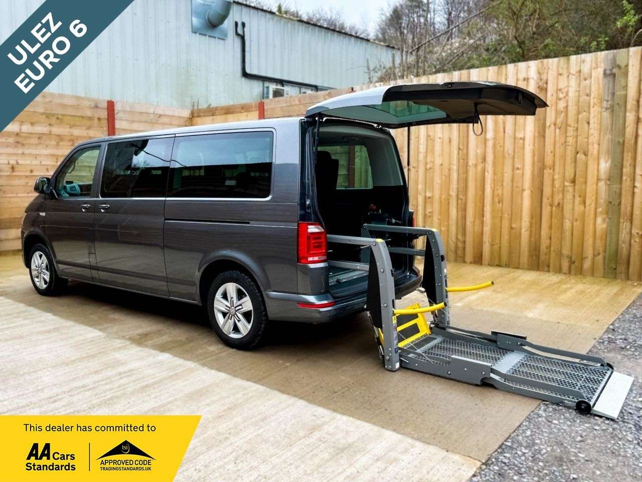 A 2018 VOLKSWAGEN TRANSPORTER LWB 7 Seat Auto Wheelchair Accessible Disabled Access Vehicle WAV A 2018 VOLKSWAGEN TRANSPORTER LWB 7 Seat Auto Wheelchair Accessible Disabled Access Vehicle WAV