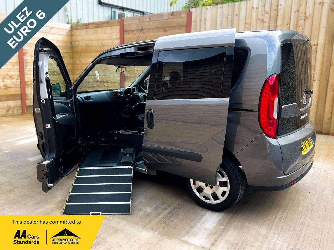 A 2018 FIAT DOBLO 4 Seat Side Entry Passenger Up Front Wheelchair Accessible Disabled Access A 2018 FIAT DOBLO 4 Seat Side Entry Passenger Up Front Wheelchair Accessible Disabled Access