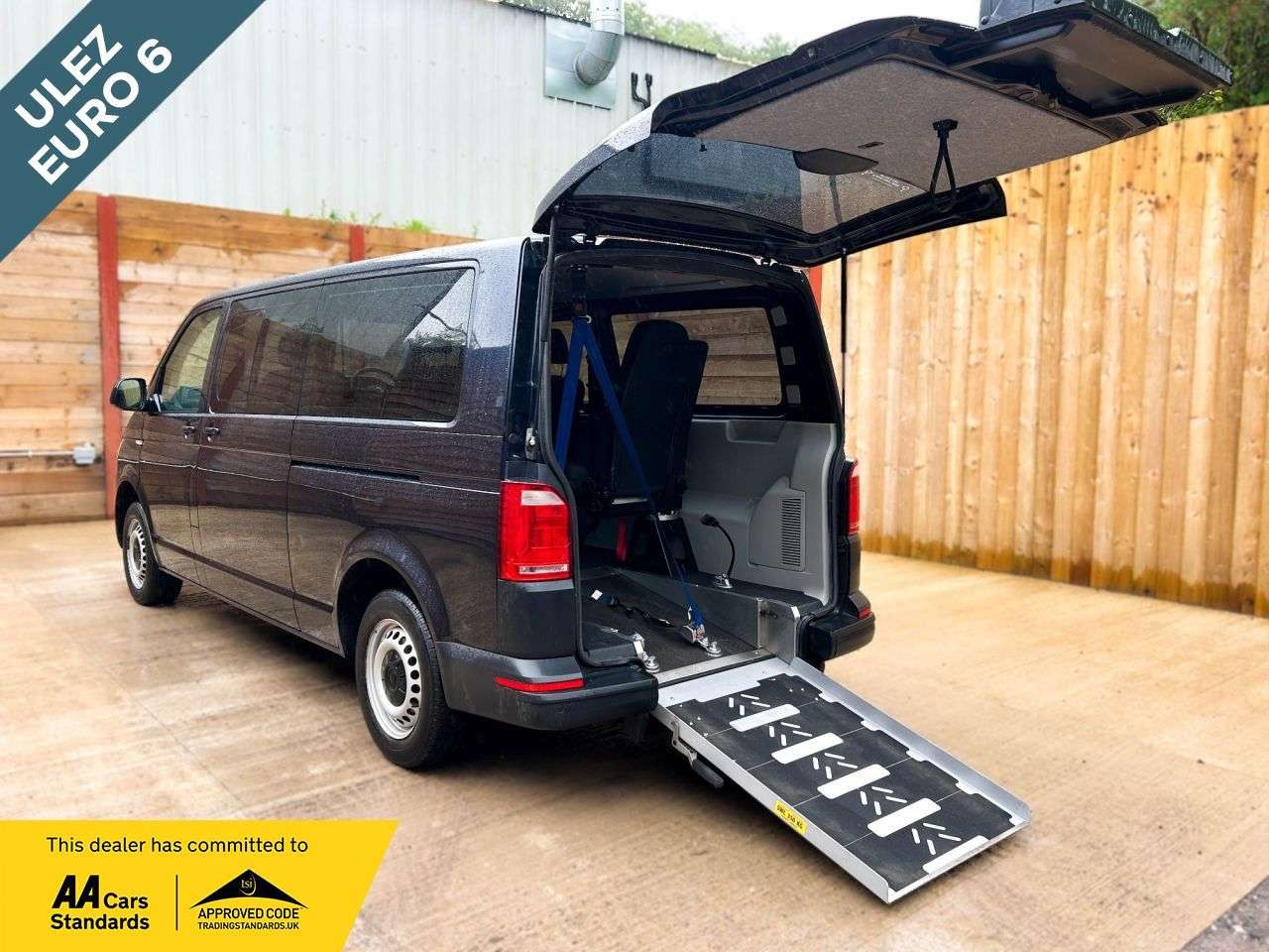 A 2019 VOLKSWAGEN TRANSPORTER L2 LWB 4 Seat Auto Wheelchair Accessible Disabled Access Vehicle WAV A 2019 VOLKSWAGEN TRANSPORTER L2 LWB 4 Seat Auto Wheelchair Accessible Disabled Access Vehicle WAV
