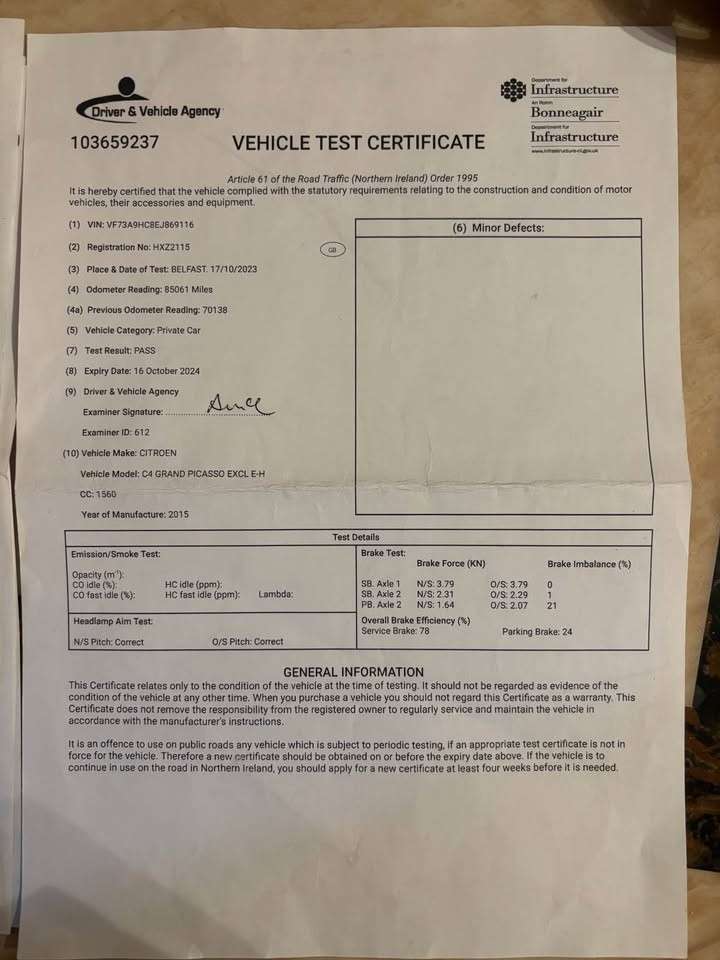 2015 CITROEN C4 PICASSO 2015 CITROEN C4 PICASSO