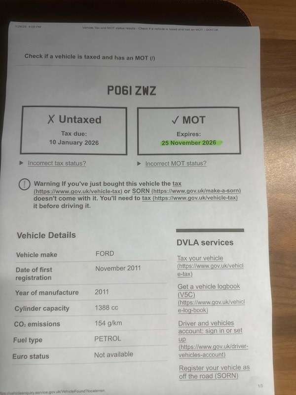 2011 FORD FIESTA 2011 FORD FIESTA