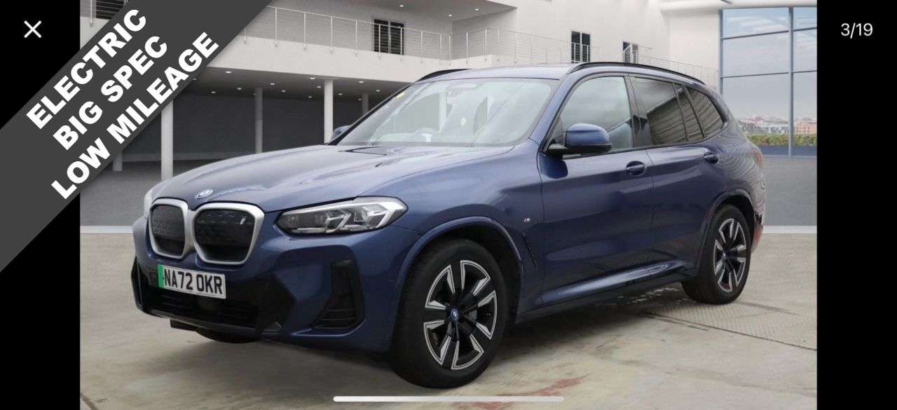 A 2022 BMW IX3 80kWh M Sport SUV 5dr Electric Auto (286 ps) ***SUNROOF+CAMERA+ELECTRIC SEA A 2022 BMW IX3 80kWh M Sport SUV 5dr Electric Auto (286 ps) ***SUNROOF+CAMERA+ELECTRIC SEA