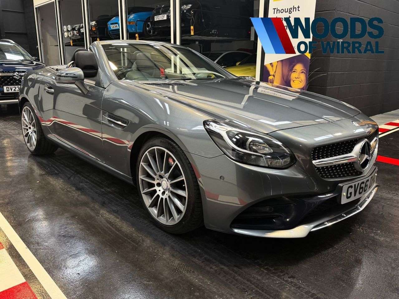 A 2016 MERCEDES-BENZ SLC 2.0 SLC300 AMG Line Convertible 2dr Petrol G-Tronic Euro 6 (s/s) (245 ps) A 2016 MERCEDES-BENZ SLC 2.0 SLC300 AMG Line Convertible 2dr Petrol G-Tronic Euro 6 (s/s) (245 ps)