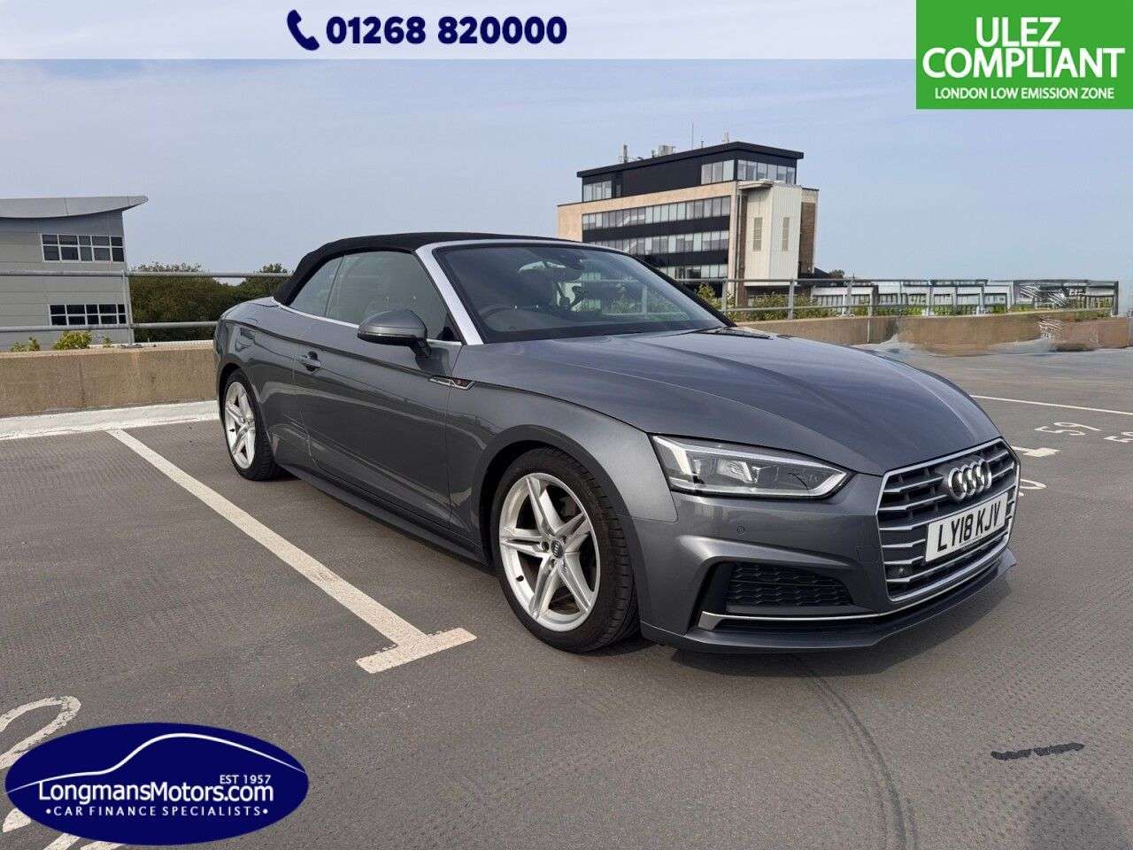 A 2018 AUDI A5 CABRIOLET 2.0 TFSI S line Convertible 2dr Petrol Manual Euro 6 (s/s) (190 ps) 1 year A 2018 AUDI A5 CABRIOLET 2.0 TFSI S line Convertible 2dr Petrol Manual Euro 6 (s/s) (190 ps) 1 year