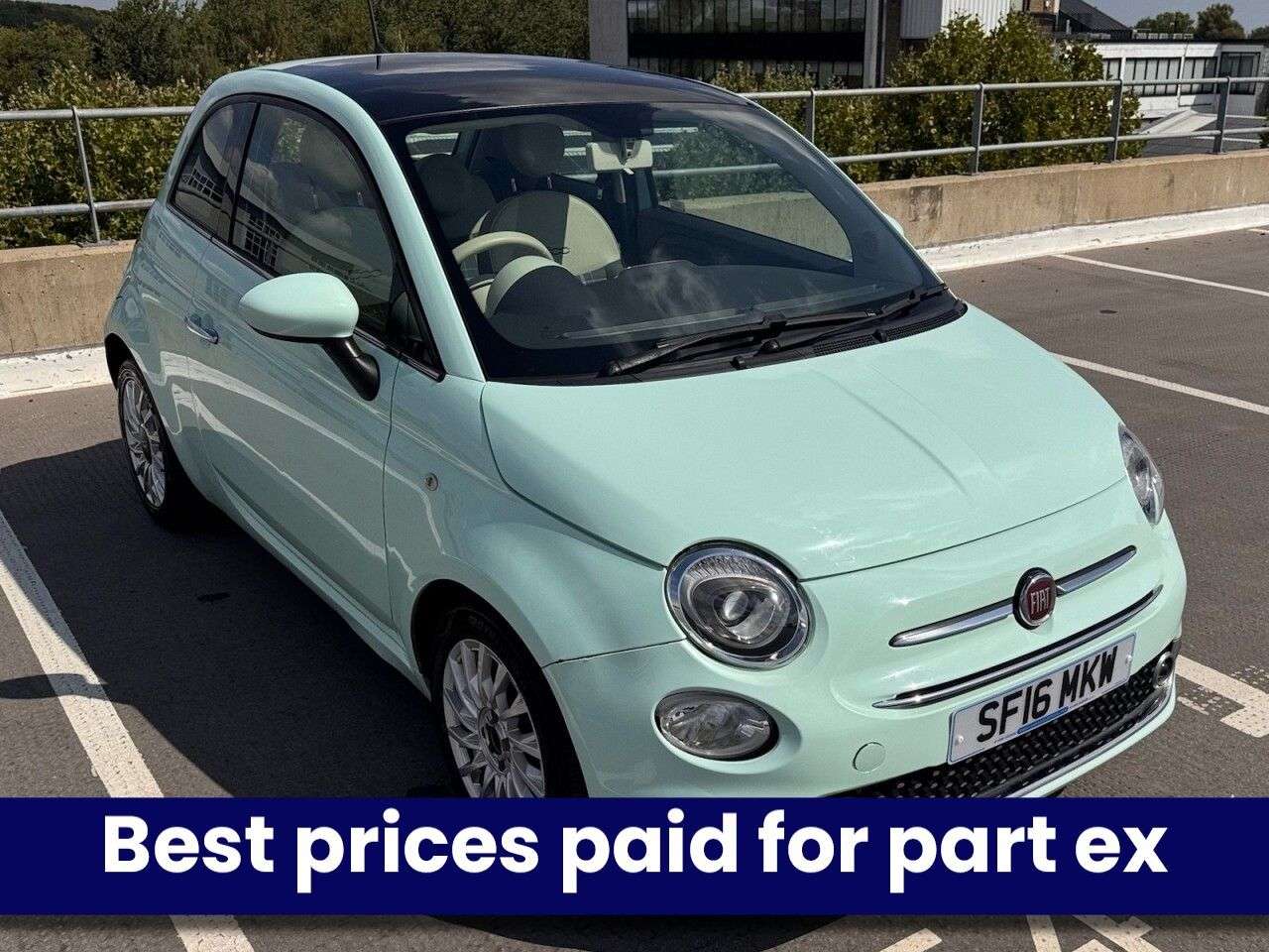 A 2016 FIAT 500 1.2 Lounge Hatchback 3dr Petrol Manual Euro 6 (s/s) (69 bhp) 1 year mot and A 2016 FIAT 500 1.2 Lounge Hatchback 3dr Petrol Manual Euro 6 (s/s) (69 bhp) 1 year mot and