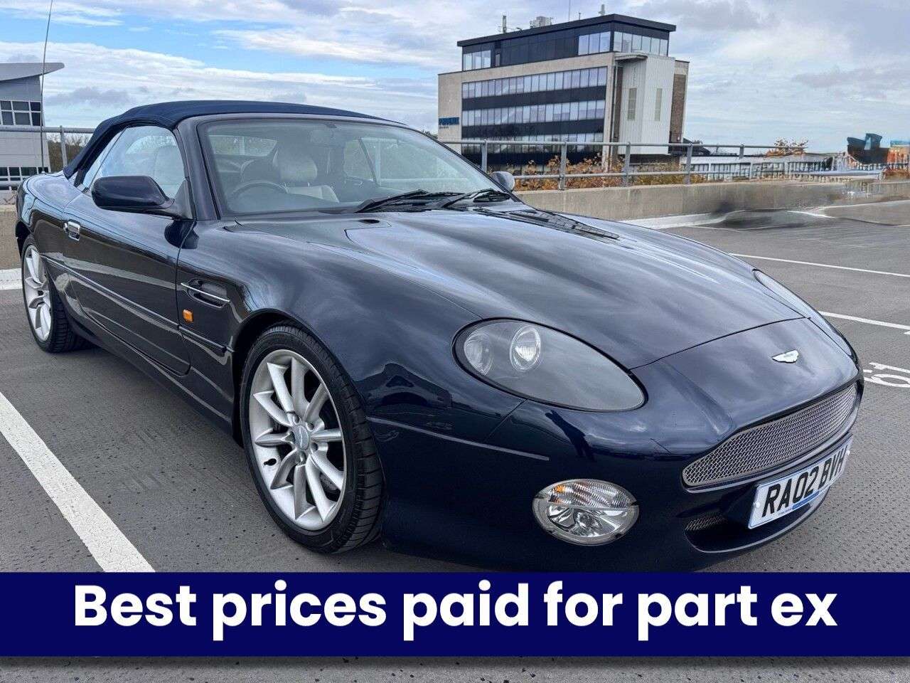 A 2002 ASTON MARTIN DB7 5.9 Volante 2dr Petrol Automatic (472 g/km, 420 bhp) 1 year mot and service A 2002 ASTON MARTIN DB7 5.9 Volante 2dr Petrol Automatic (472 g/km, 420 bhp) 1 year mot and service