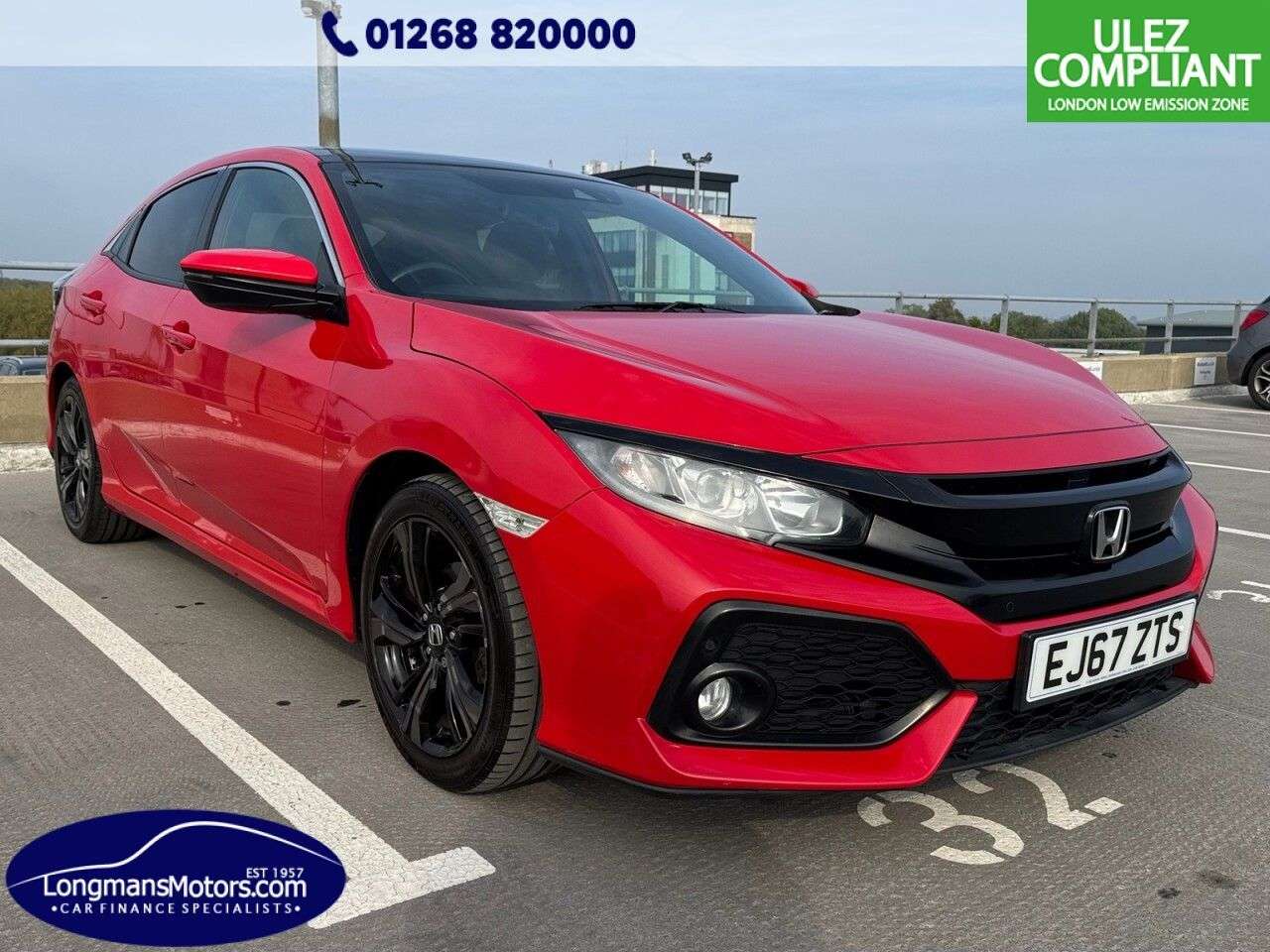 A 2018 HONDA CIVIC 1.0 VTEC Turbo EX Hatchback 5dr Petrol Manual Euro 6 (s/s) (129 ps) A 2018 HONDA CIVIC 1.0 VTEC Turbo EX Hatchback 5dr Petrol Manual Euro 6 (s/s) (129 ps)