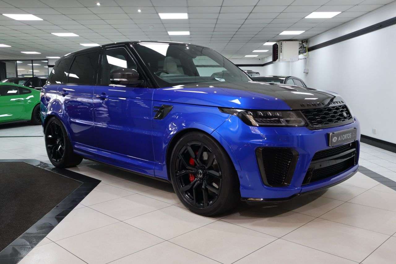 A 2019 LAND ROVER RANGE ROVER SPORT 5.0 P575 V8 GPF SVR SUV 5dr Petrol Auto 4WD Euro 6 (s/s) (575 ps) FULL SERV A 2019 LAND ROVER RANGE ROVER SPORT 5.0 P575 V8 GPF SVR SUV 5dr Petrol Auto 4WD Euro 6 (s/s) (575 ps) FULL SERV