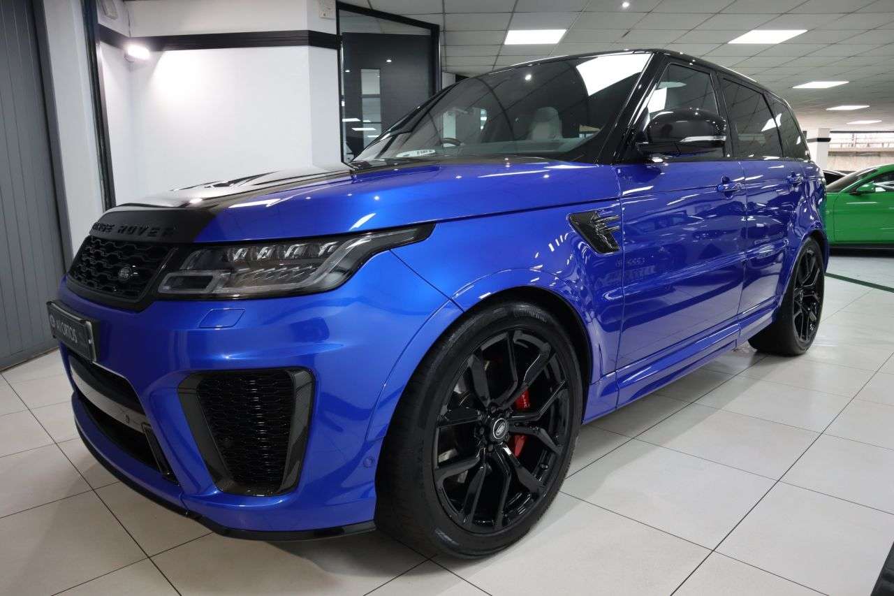 A 2019 LAND ROVER RANGE ROVER SPORT 5.0 P575 V8 GPF SVR SUV 5dr Petrol Auto 4WD Euro 6 (s/s) (575 ps) FULL SERV A 2019 LAND ROVER RANGE ROVER SPORT 5.0 P575 V8 GPF SVR SUV 5dr Petrol Auto 4WD Euro 6 (s/s) (575 ps) FULL SERV