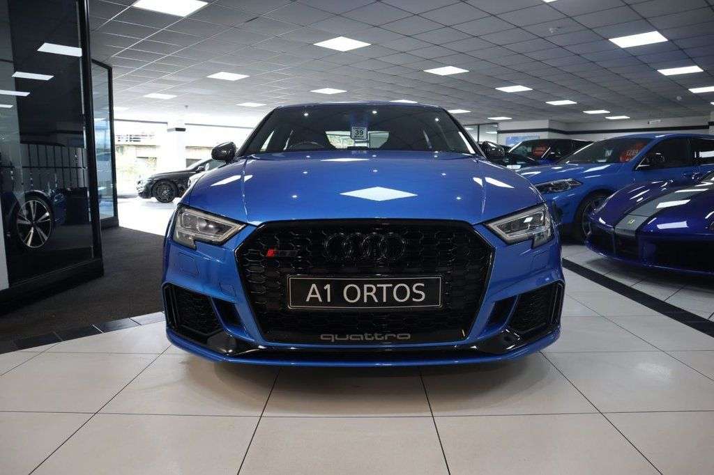 A 2018 AUDI RS3 2.5 TFSI Saloon 4dr Petrol S Tronic quattro Euro 6 (s/s) (400 ps) BLACK EXT A 2018 AUDI RS3 2.5 TFSI Saloon 4dr Petrol S Tronic quattro Euro 6 (s/s) (400 ps) BLACK EXT