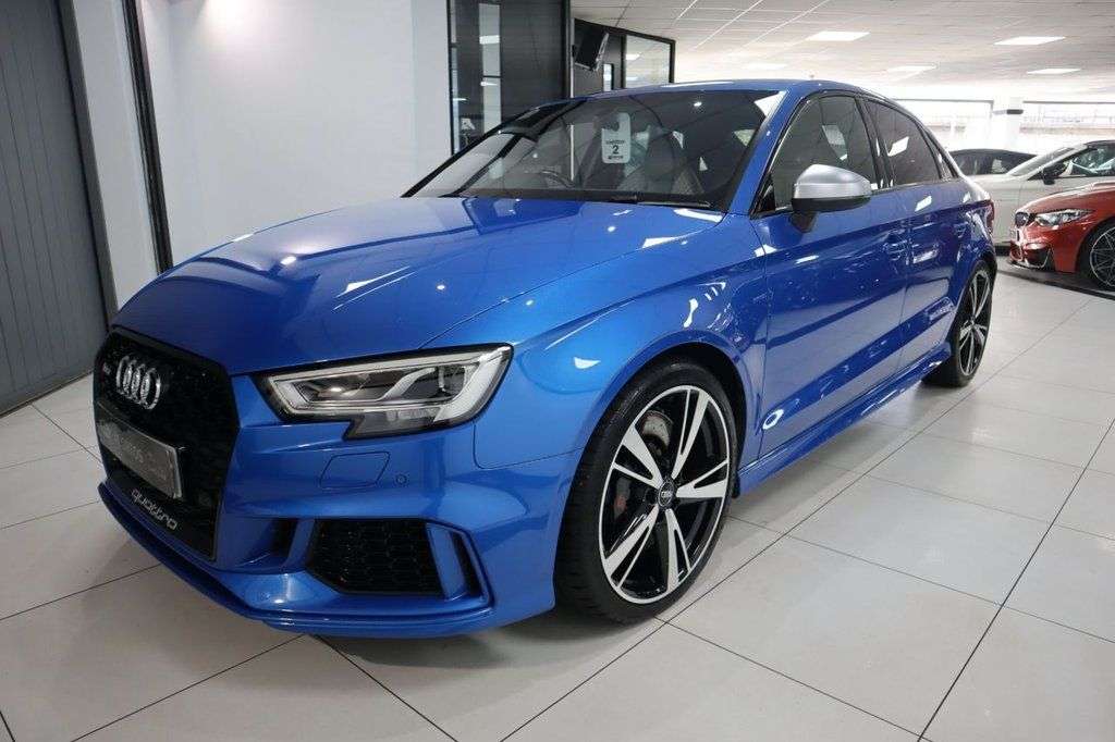 A 2019 AUDI RS3 2.5 TFSI GPF Saloon 4dr Petrol S Tronic quattro Euro 6 (s/s) (400 ps) GENUI A 2019 AUDI RS3 2.5 TFSI GPF Saloon 4dr Petrol S Tronic quattro Euro 6 (s/s) (400 ps) GENUI