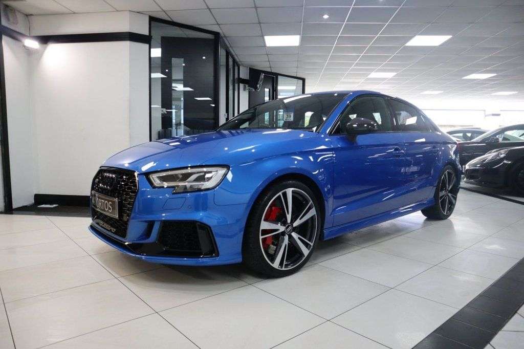 A 2018 AUDI RS3 2.5 TFSI Saloon 4dr Petrol S Tronic quattro Euro 6 (s/s) (400 ps) 1 OWNER+8 A 2018 AUDI RS3 2.5 TFSI Saloon 4dr Petrol S Tronic quattro Euro 6 (s/s) (400 ps) 1 OWNER+8