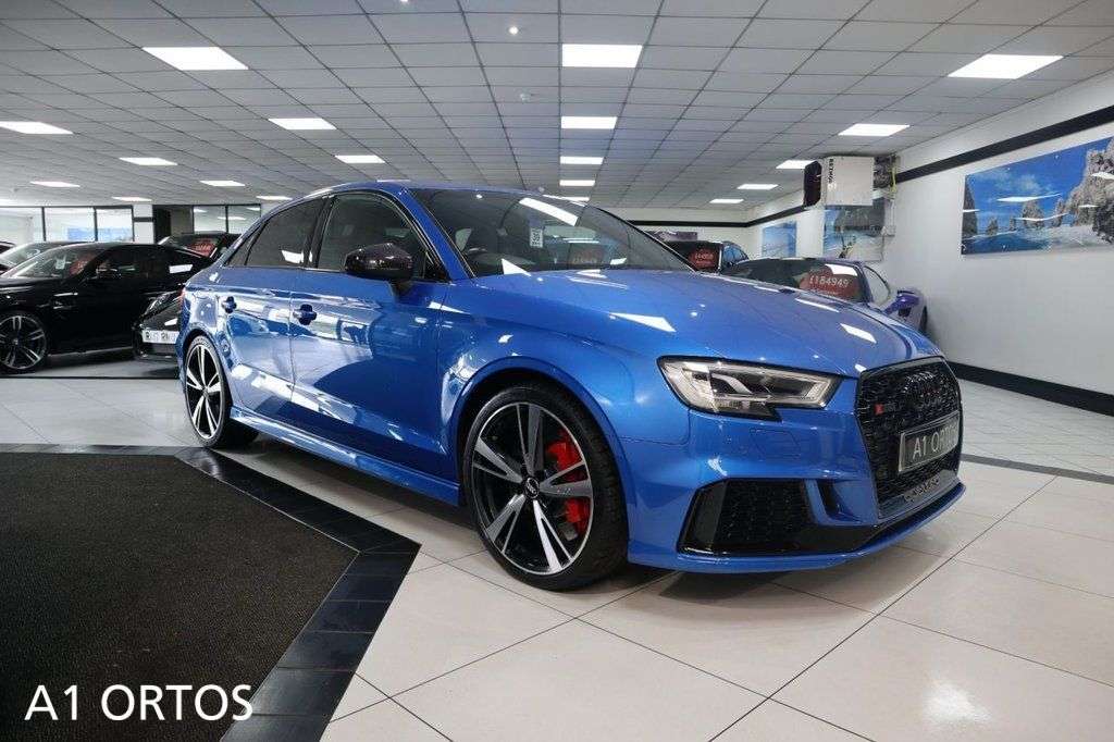 A 2018 AUDI RS3 2.5 TFSI Saloon 4dr Petrol S Tronic quattro Euro 6 (s/s) (400 ps) 1 OWNER+8 A 2018 AUDI RS3 2.5 TFSI Saloon 4dr Petrol S Tronic quattro Euro 6 (s/s) (400 ps) 1 OWNER+8