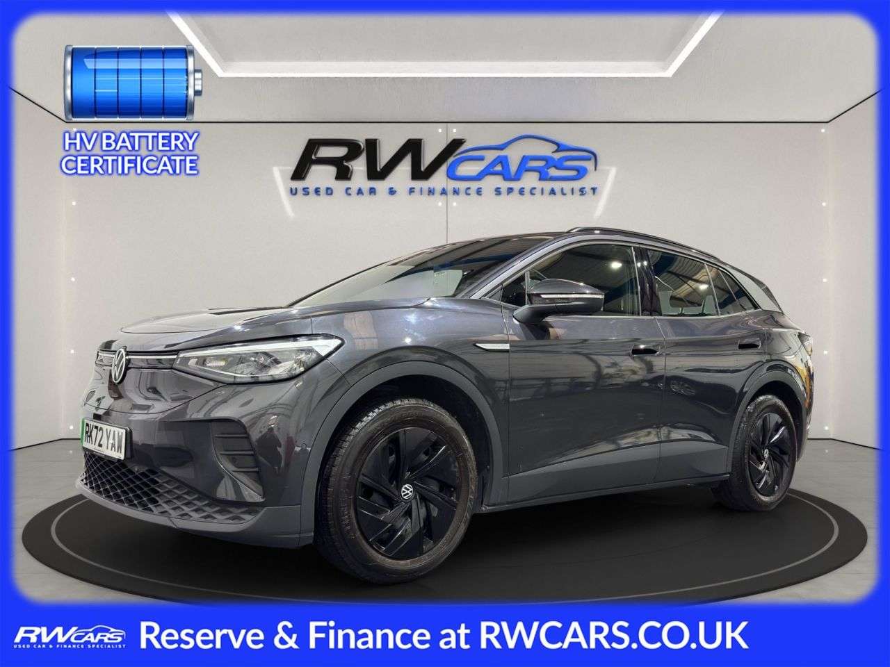 A 2022 VOLKSWAGEN ID.4 Pure 52kWh Life SUV 5dr Electric Auto (148 ps) A 2022 VOLKSWAGEN ID.4 Pure 52kWh Life SUV 5dr Electric Auto (148 ps)