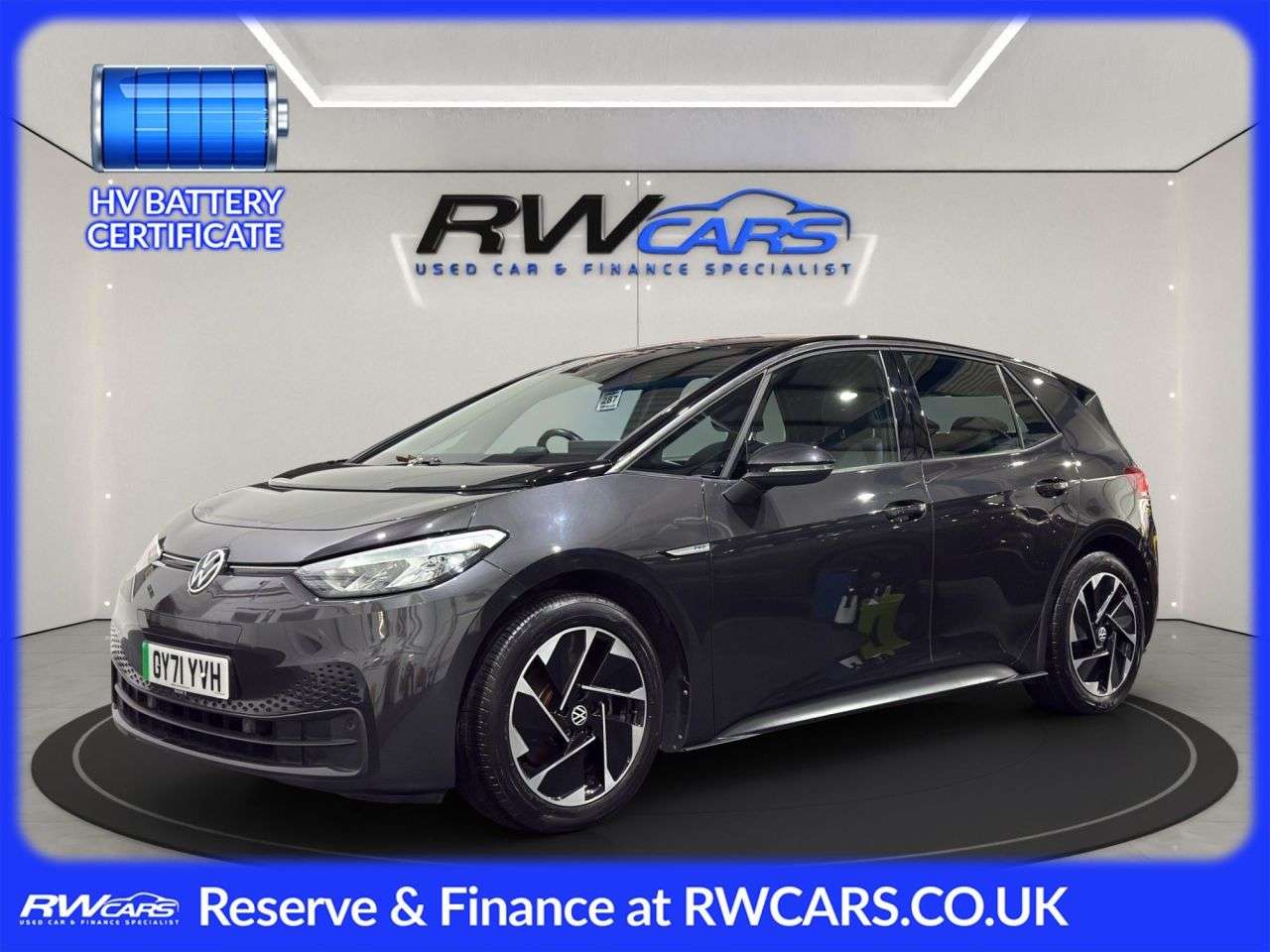 A 2021 VOLKSWAGEN ID.3 Pro Performance 58kWh Life Hatchback 5dr Electric Auto (204 ps) A 2021 VOLKSWAGEN ID.3 Pro Performance 58kWh Life Hatchback 5dr Electric Auto (204 ps)