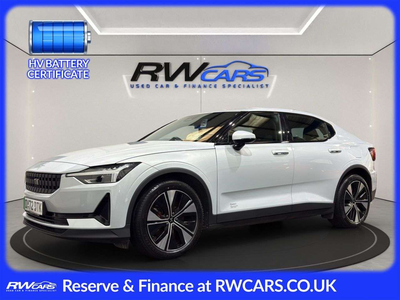 A 2022 POLESTAR POLESTAR 2 Single Motor 78kWh Long Range Fastback 5dr Electric Auto FWD (231 ps) A 2022 POLESTAR POLESTAR 2 Single Motor 78kWh Long Range Fastback 5dr Electric Auto FWD (231 ps)