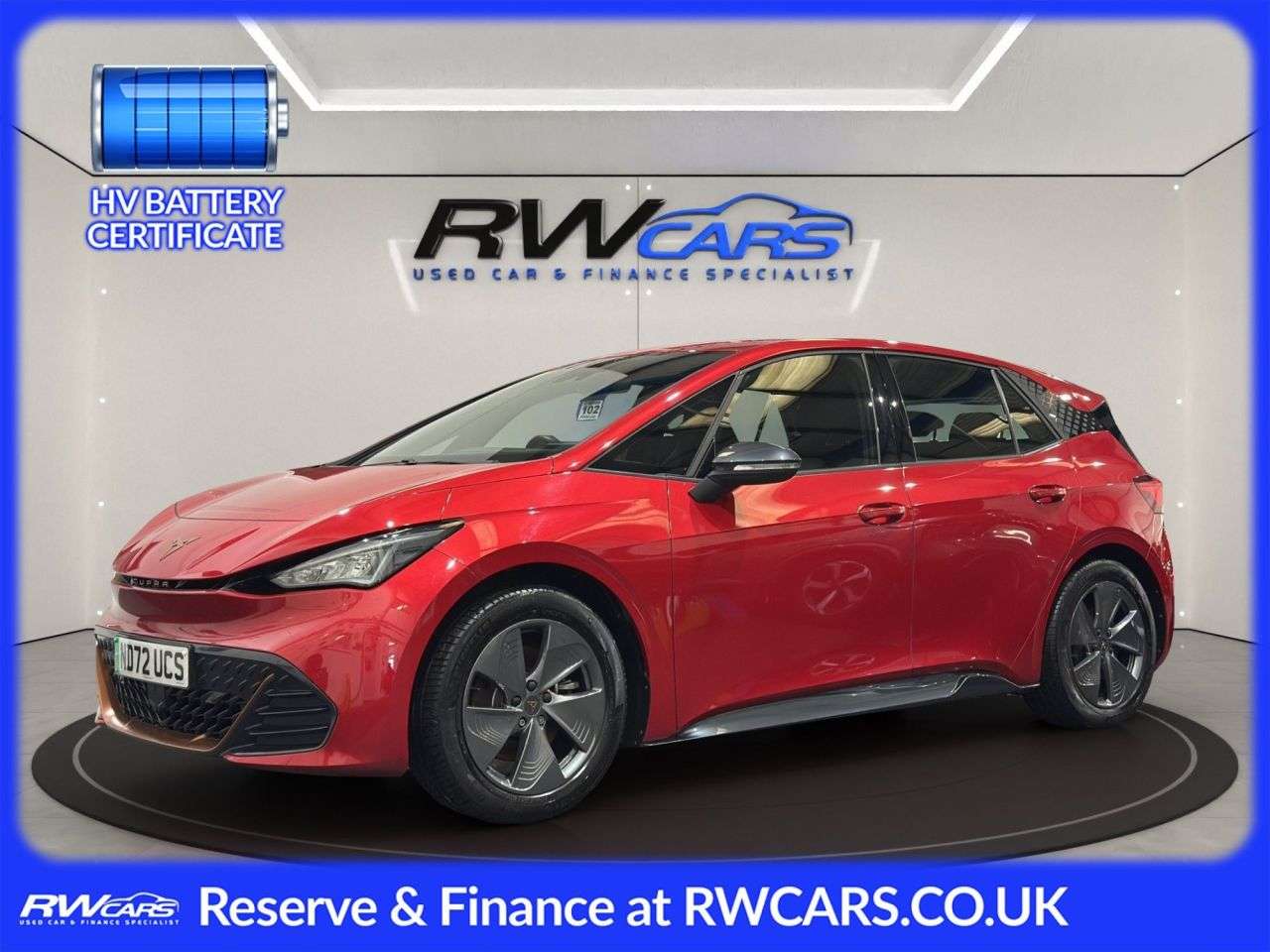 A 2022 CUPRA BORN 58kWh V1 Hatchback 5dr Electric Auto (204 ps) A 2022 CUPRA BORN 58kWh V1 Hatchback 5dr Electric Auto (204 ps)