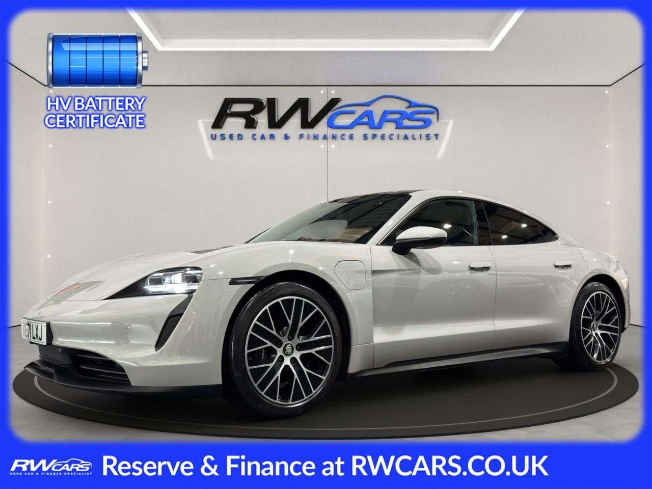 A 2021 PORSCHE TAYCAN Performance 79.2kWh Saloon 4dr Electric Auto RWD (11kW Charger) (408 ps) A 2021 PORSCHE TAYCAN Performance 79.2kWh Saloon 4dr Electric Auto RWD (11kW Charger) (408 ps)
