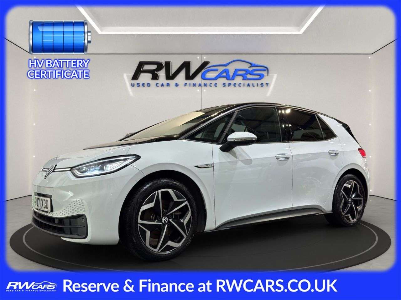 A 2021 VOLKSWAGEN ID.3 Pro S 77kWh Tour Hatchback 5dr Electric Auto (204 ps) A 2021 VOLKSWAGEN ID.3 Pro S 77kWh Tour Hatchback 5dr Electric Auto (204 ps)