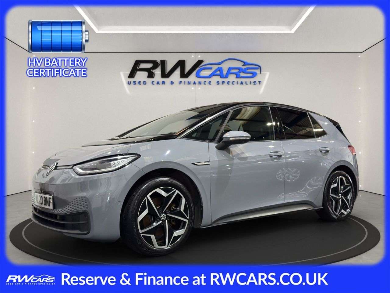 A 2023 VOLKSWAGEN ID.3 Pro S 77kWh Tour Hatchback 5dr Electric Auto (4 Seat) (204 ps) A 2023 VOLKSWAGEN ID.3 Pro S 77kWh Tour Hatchback 5dr Electric Auto (4 Seat) (204 ps)