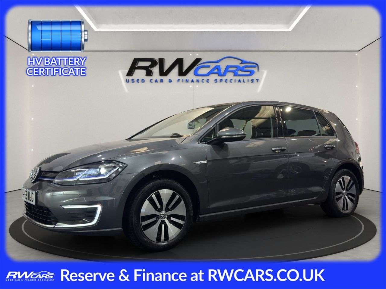 A 2020 VOLKSWAGEN E-GOLF 35.8kWh e-Golf Hatchback 5dr Electric Auto (136 ps) A 2020 VOLKSWAGEN E-GOLF 35.8kWh e-Golf Hatchback 5dr Electric Auto (136 ps)