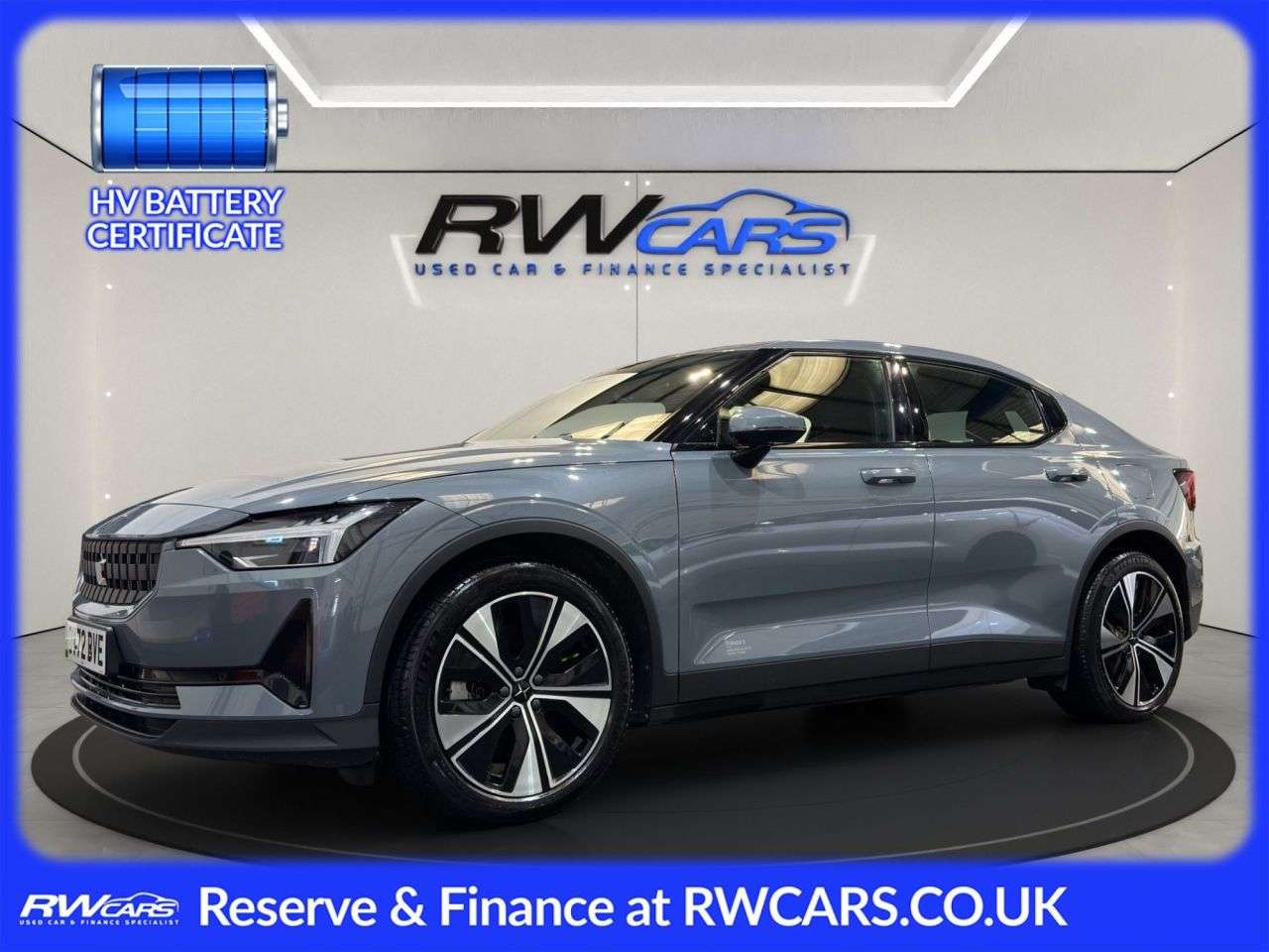 A 2022 POLESTAR POLESTAR 2 Single Motor 78kWh Long Range Fastback 5dr Electric Auto FWD (231 ps) A 2022 POLESTAR POLESTAR 2 Single Motor 78kWh Long Range Fastback 5dr Electric Auto FWD (231 ps)