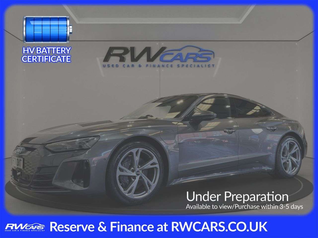 A 2021 AUDI E-TRON GT 93.4kWh Saloon 4dr Electric Auto quattro (476 ps) A 2021 AUDI E-TRON GT 93.4kWh Saloon 4dr Electric Auto quattro (476 ps)