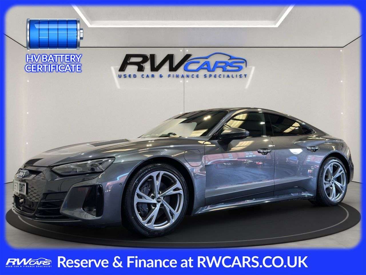 A 2021 AUDI E-TRON GT 93.4kWh Saloon 4dr Electric Auto quattro (476 ps) A 2021 AUDI E-TRON GT 93.4kWh Saloon 4dr Electric Auto quattro (476 ps)