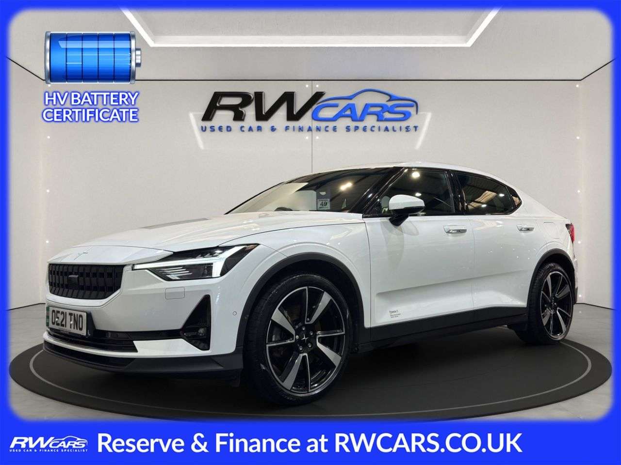 A 2021 POLESTAR POLESTAR 2 Dual Motor 78kWh Long Range Plus Pilot Fastback 5dr Electric Auto 4WDE (408 A 2021 POLESTAR POLESTAR 2 Dual Motor 78kWh Long Range Plus Pilot Fastback 5dr Electric Auto 4WDE (408