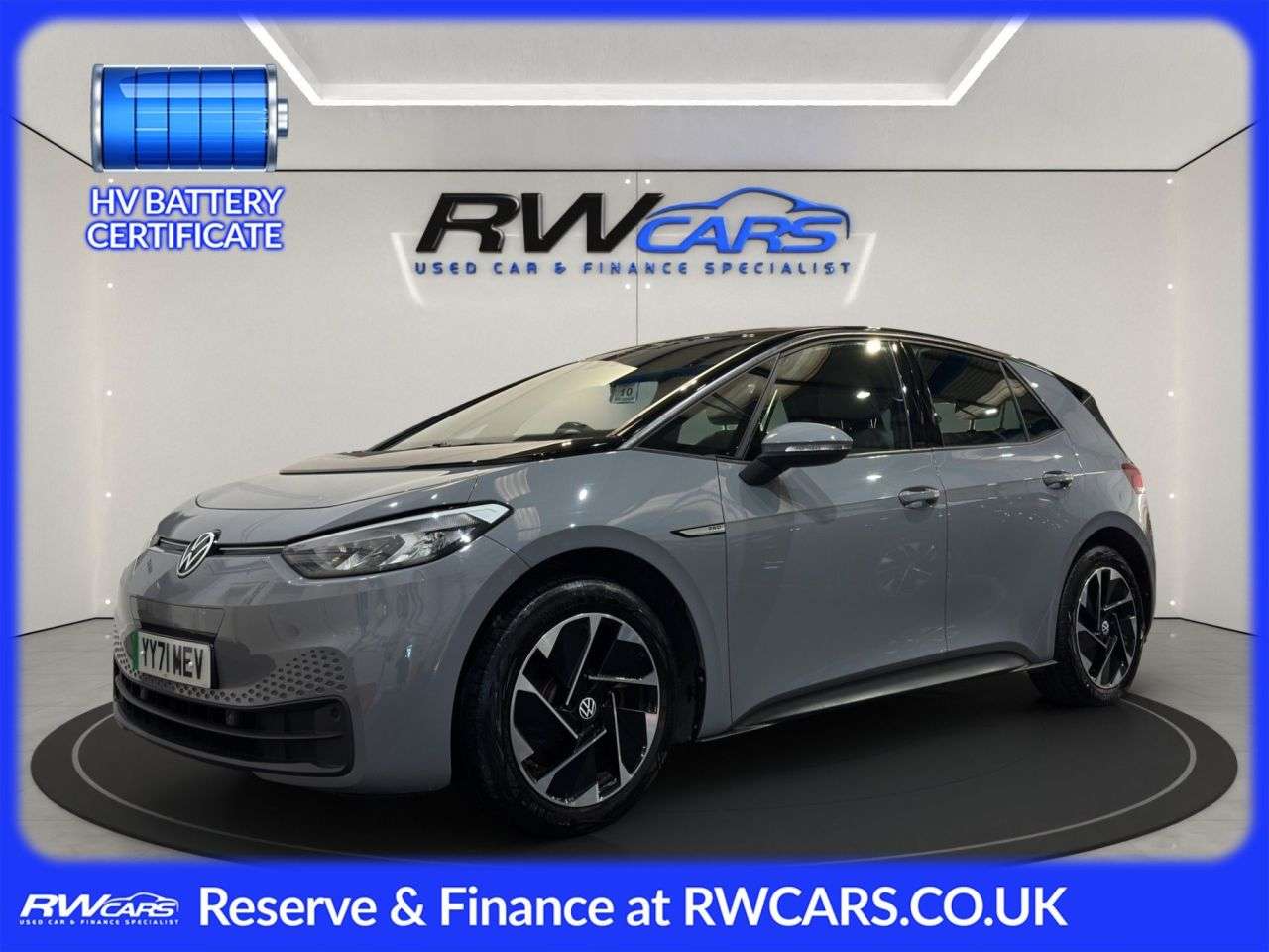 A 2021 VOLKSWAGEN ID.3 Pro 58kWh Life Hatchback 5dr Electric Auto (145 ps) A 2021 VOLKSWAGEN ID.3 Pro 58kWh Life Hatchback 5dr Electric Auto (145 ps)