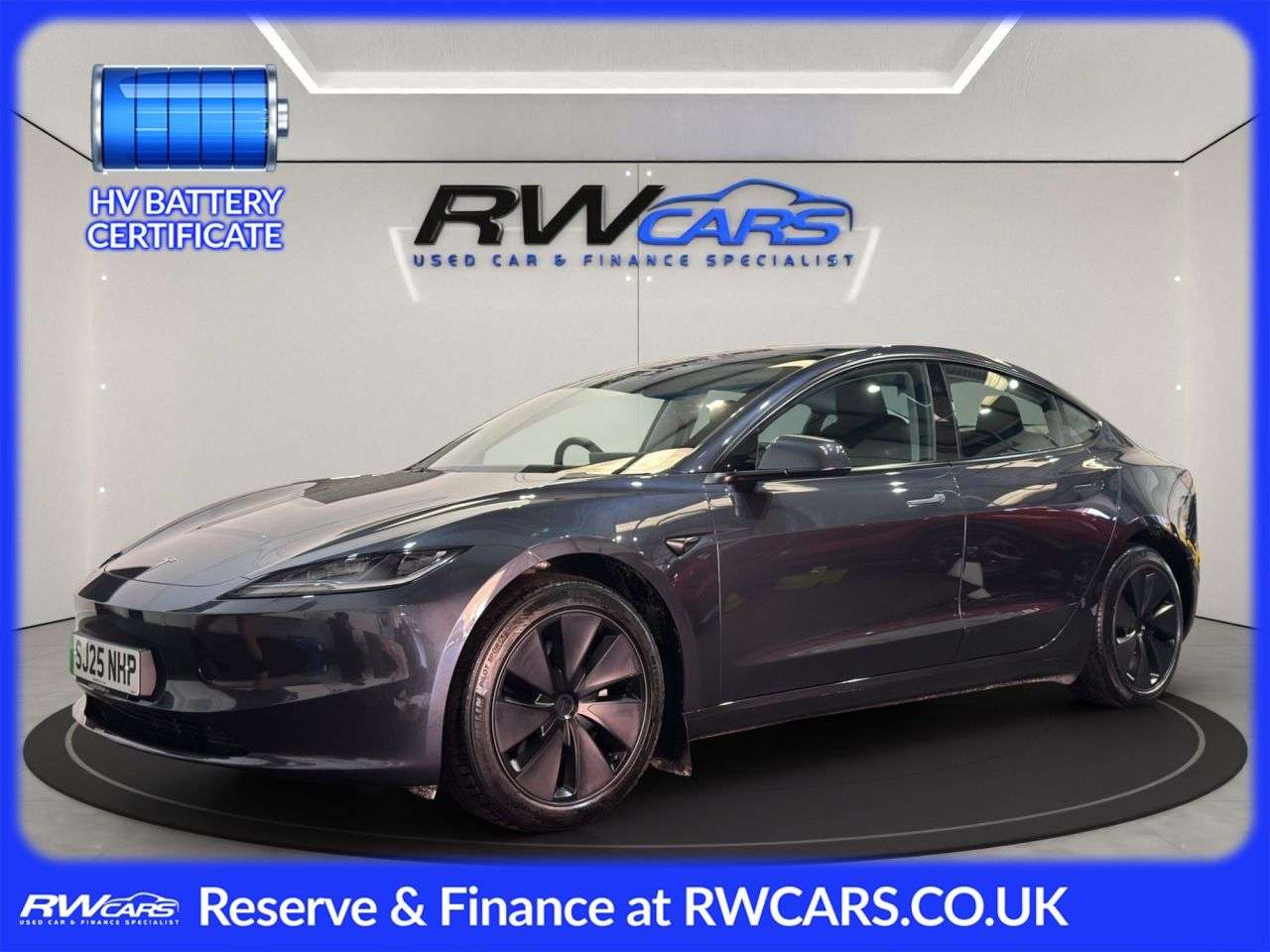 A 2025 TESLA MODEL 3 Saloon 4dr Electric Auto RWD (208 ps) A 2025 TESLA MODEL 3 Saloon 4dr Electric Auto RWD (208 ps)