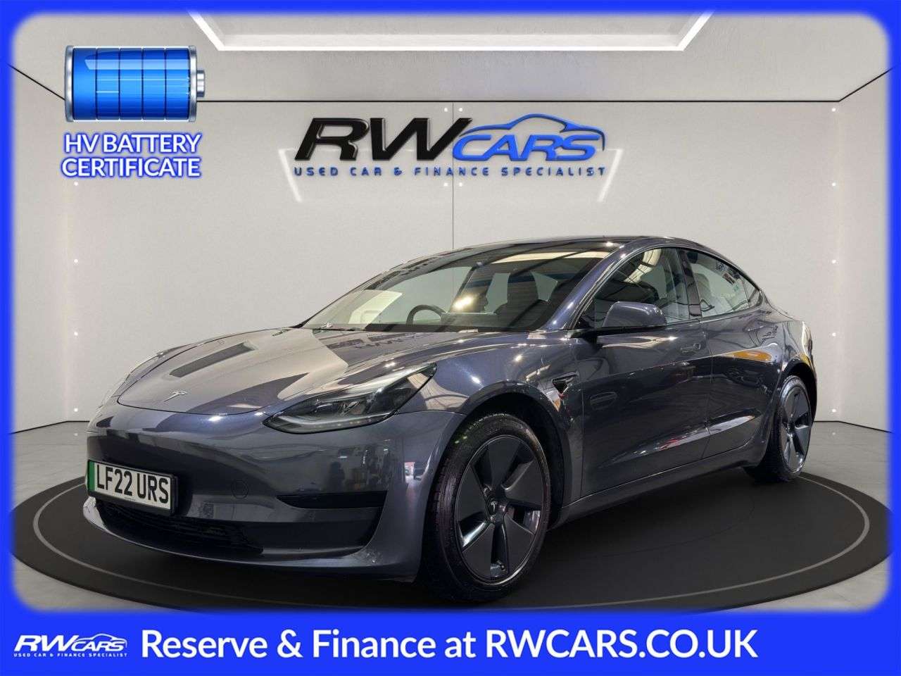 A 2022 TESLA MODEL 3 Standard Range Plus Saloon 4dr Electric Auto RWD (241 bhp) A 2022 TESLA MODEL 3 Standard Range Plus Saloon 4dr Electric Auto RWD (241 bhp)