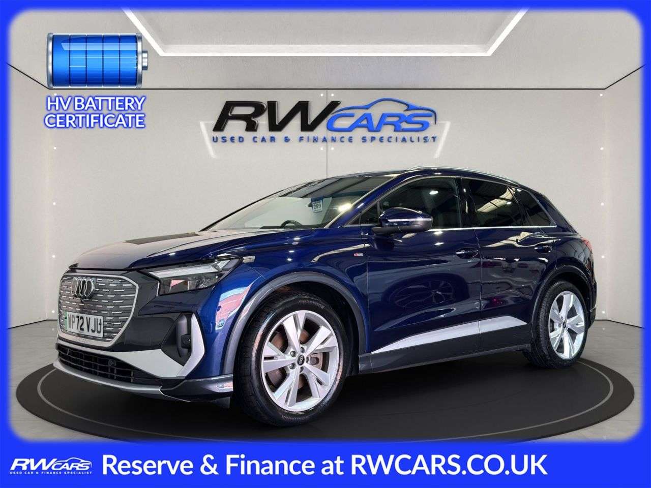 A 2022 AUDI Q4 E-TRON 40 S line SUV 5dr Electric Auto 82kWh (204 ps) A 2022 AUDI Q4 E-TRON 40 S line SUV 5dr Electric Auto 82kWh (204 ps)
