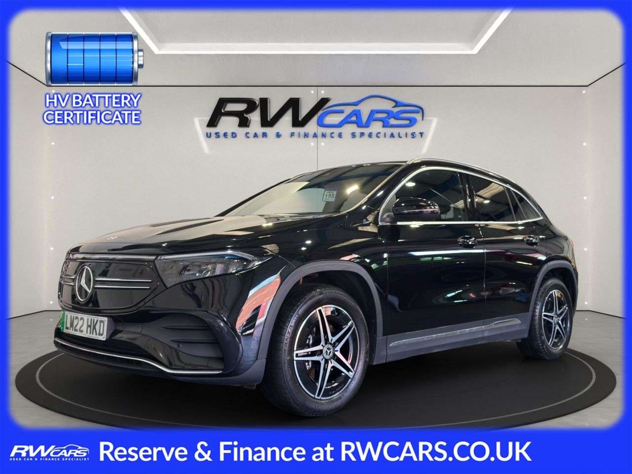 A 2022 MERCEDES-BENZ EQA EQA 300 66.5kWh AMG Line SUV 5dr Electric Auto 4MATIC (228 ps) A 2022 MERCEDES-BENZ EQA EQA 300 66.5kWh AMG Line SUV 5dr Electric Auto 4MATIC (228 ps)