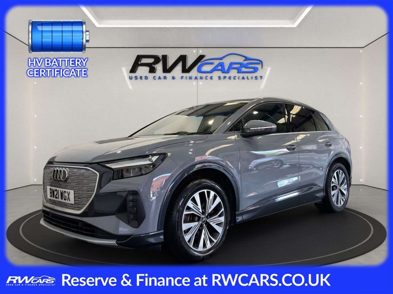 A 2021 AUDI Q4 E-TRON 35 Sport SUV 5dr Electric Auto 55kWh (170 ps) A 2021 AUDI Q4 E-TRON 35 Sport SUV 5dr Electric Auto 55kWh (170 ps)