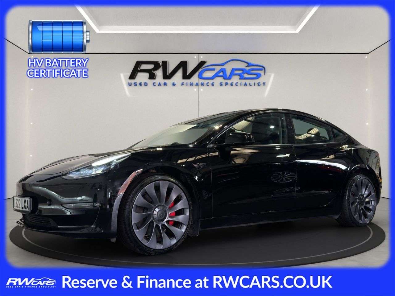 A 2022 TESLA MODEL 3 (Dual Motor) Performance Saloon 4dr Electric Auto 4WDE (Performance Upgrade A 2022 TESLA MODEL 3 (Dual Motor) Performance Saloon 4dr Electric Auto 4WDE (Performance Upgrade