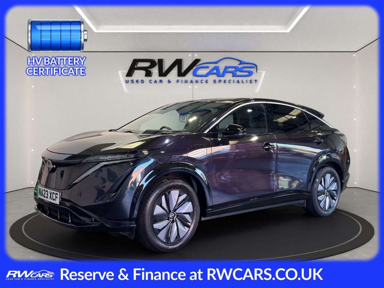 A 2023 NISSAN ARIYA 63kWh Advance SUV 5dr Electric Auto 7.4kW Charger (217 ps) A 2023 NISSAN ARIYA 63kWh Advance SUV 5dr Electric Auto 7.4kW Charger (217 ps)