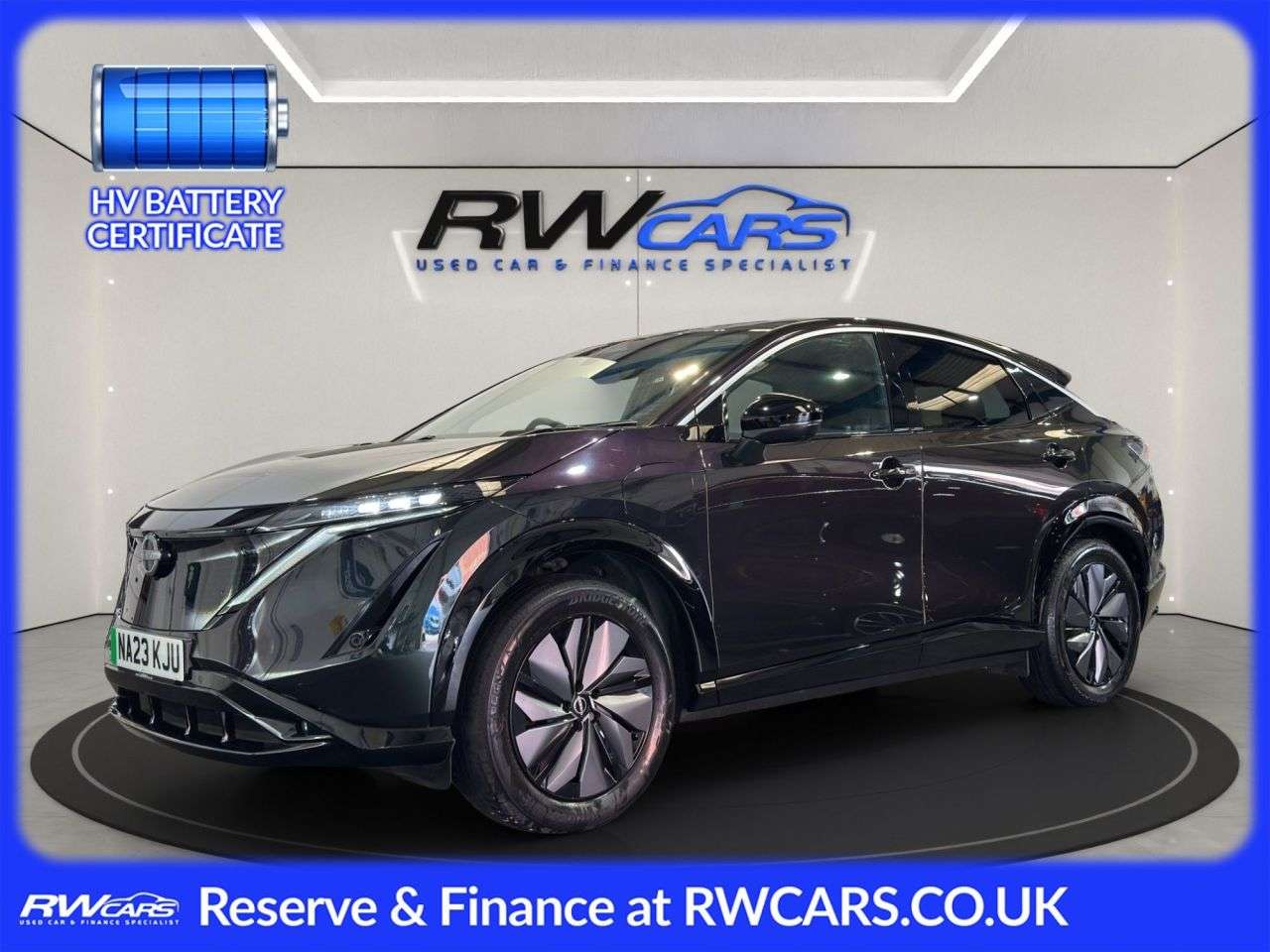 A 2023 NISSAN ARIYA 63kWh Advance SUV 5dr Electric Auto 7.4kW Charger (217 ps) A 2023 NISSAN ARIYA 63kWh Advance SUV 5dr Electric Auto 7.4kW Charger (217 ps)