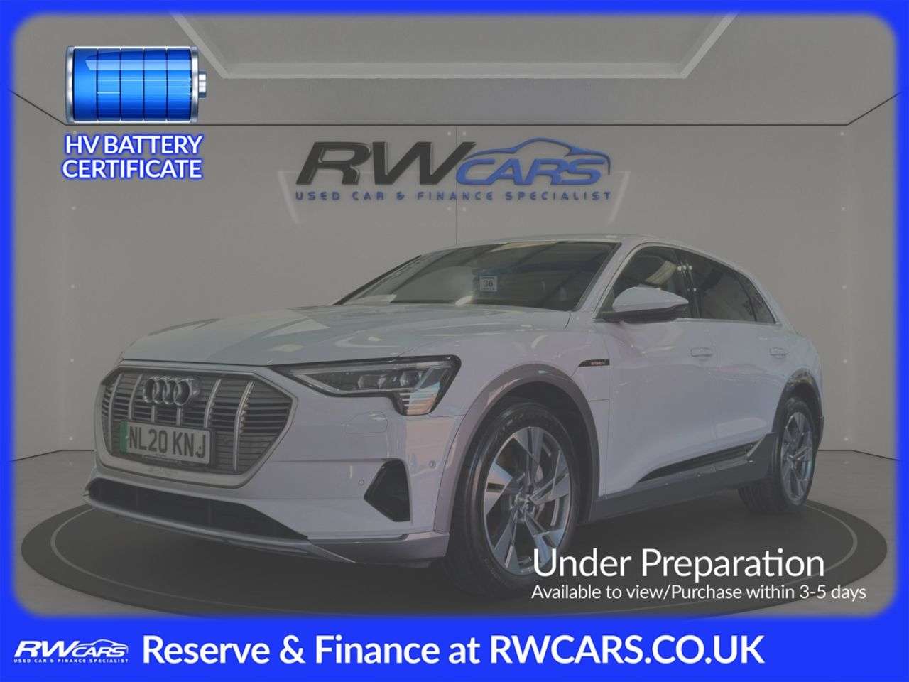 A 2020 AUDI E-TRON 55 SUV 5dr Electric Auto quattro 95kWh (408 ps) A 2020 AUDI E-TRON 55 SUV 5dr Electric Auto quattro 95kWh (408 ps)