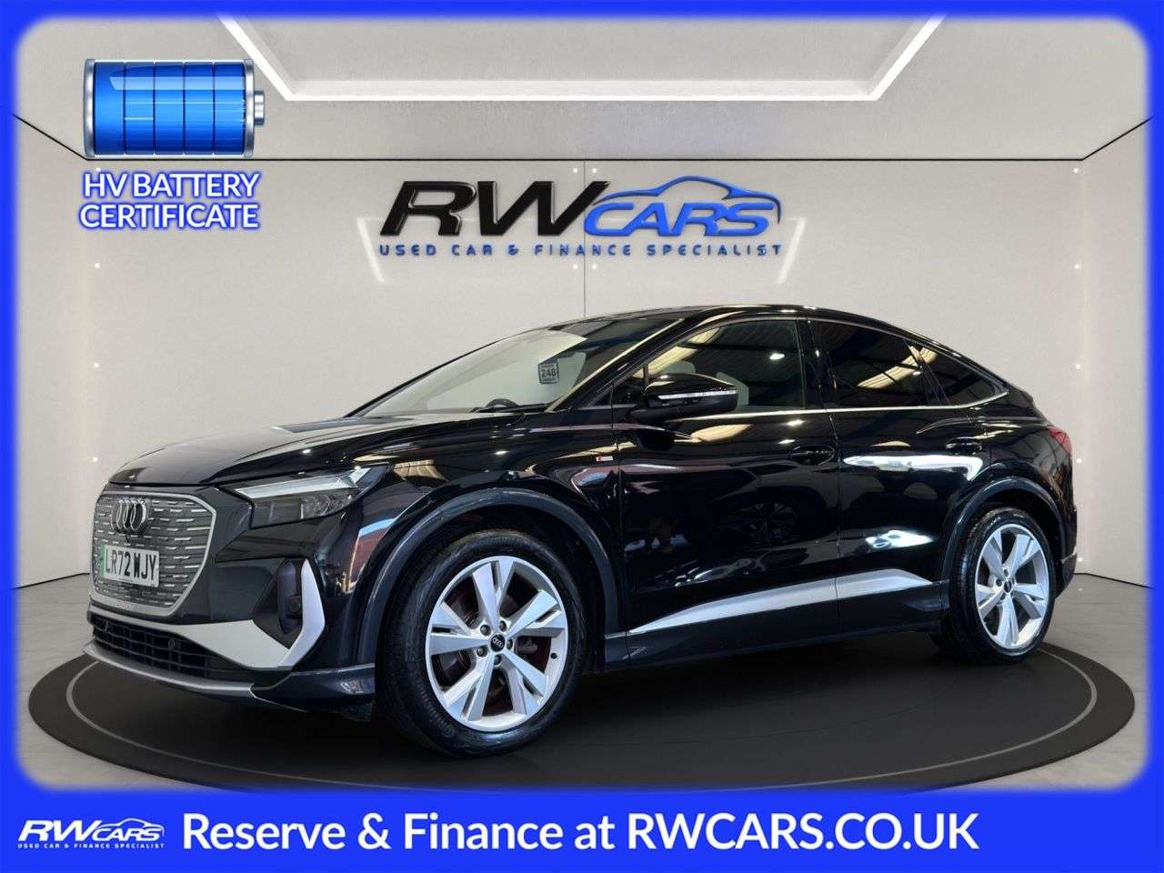 A 2022 AUDI Q4 E-TRON 35 S line Sportback 5dr Electric Auto 55kWh (170 ps) A 2022 AUDI Q4 E-TRON 35 S line Sportback 5dr Electric Auto 55kWh (170 ps)