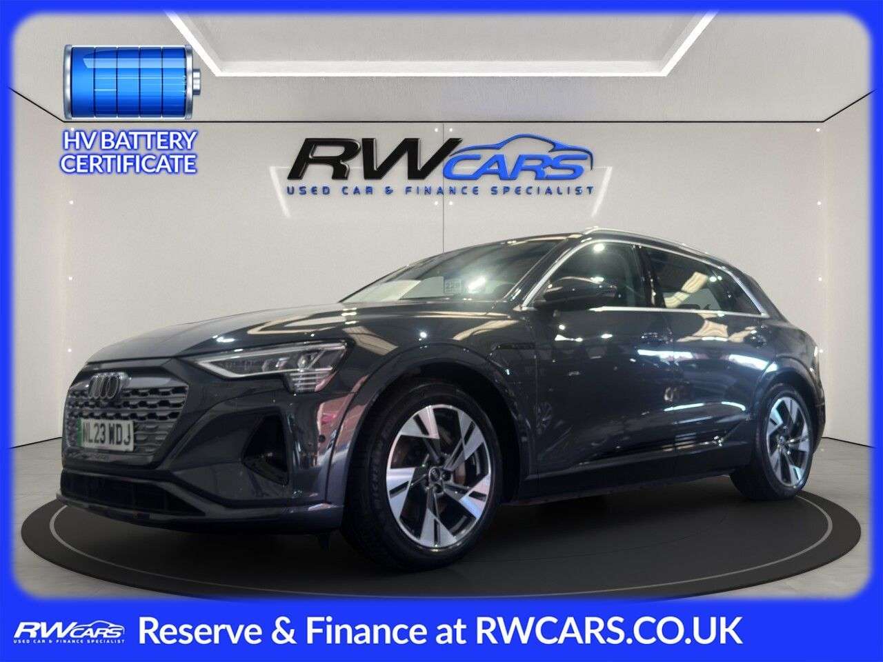 A 2023 AUDI Q8 E-TRON 50 Sport SUV 5dr Electric Auto quattro 95kWh (11kW Charger) (340 ps) A 2023 AUDI Q8 E-TRON 50 Sport SUV 5dr Electric Auto quattro 95kWh (11kW Charger) (340 ps)