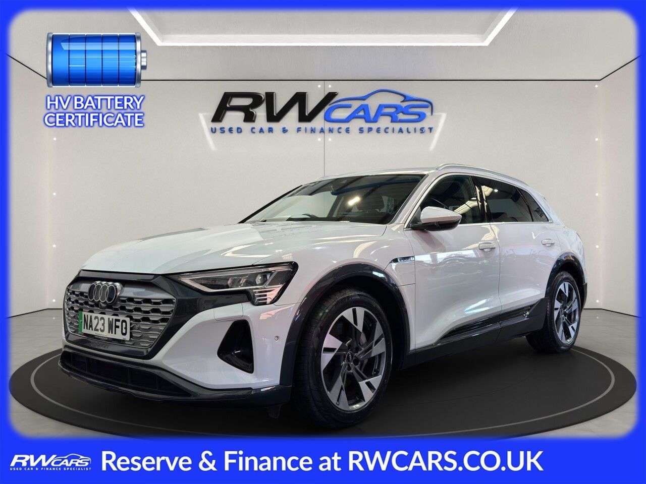 A 2023 AUDI Q8 E-TRON 50 Sport SUV 5dr Electric Auto quattro 95kWh (11kW Charger) (340 ps) A 2023 AUDI Q8 E-TRON 50 Sport SUV 5dr Electric Auto quattro 95kWh (11kW Charger) (340 ps)
