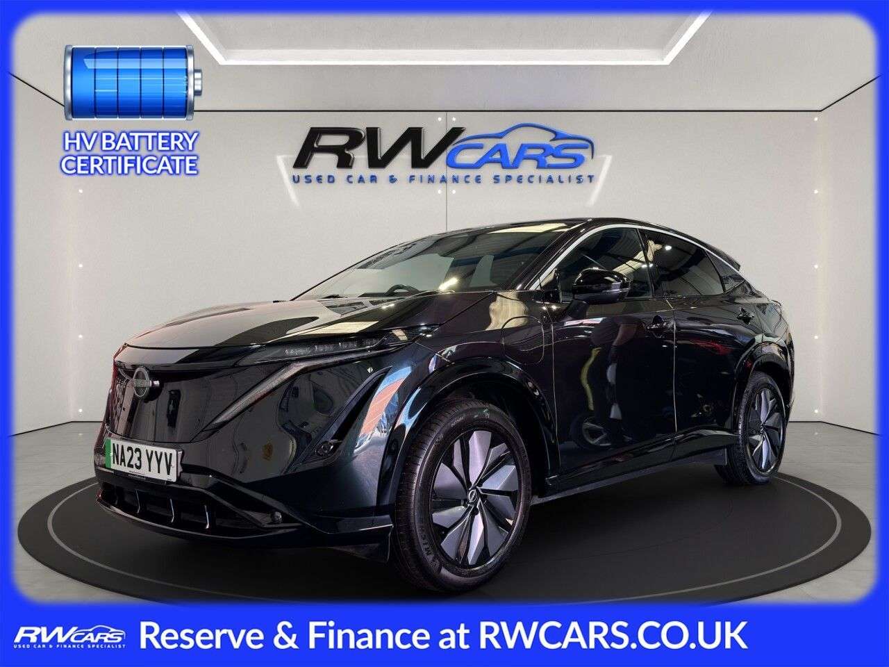 A 2023 NISSAN ARIYA 63kWh Advance SUV 5dr Electric Auto 7.4kW Charger (217 ps) A 2023 NISSAN ARIYA 63kWh Advance SUV 5dr Electric Auto 7.4kW Charger (217 ps)