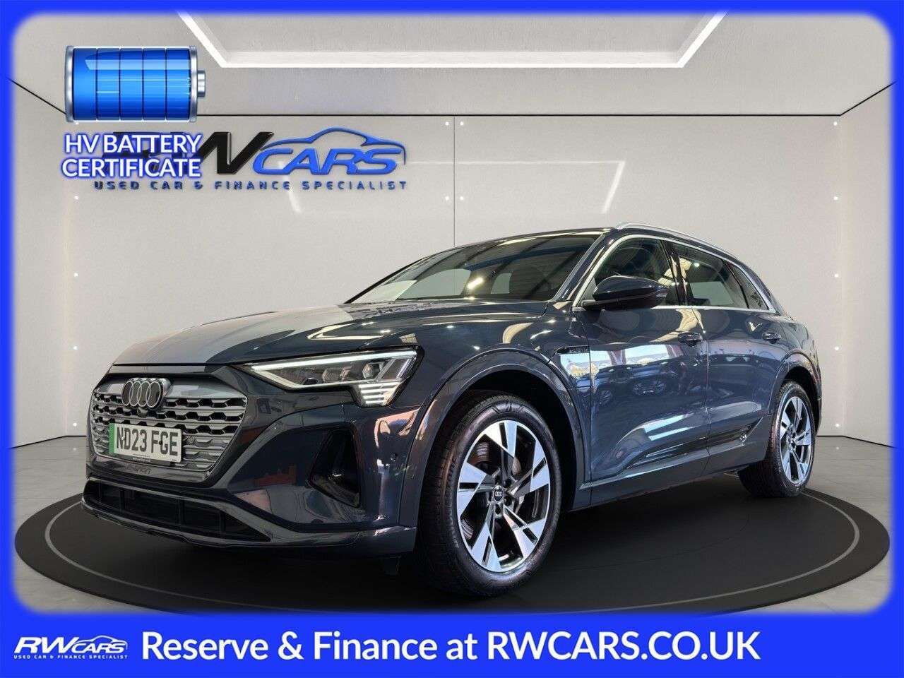A 2023 AUDI Q8 E-TRON 50 Sport SUV 5dr Electric Auto quattro 95kWh (11kW Charger) (340 ps) A 2023 AUDI Q8 E-TRON 50 Sport SUV 5dr Electric Auto quattro 95kWh (11kW Charger) (340 ps)